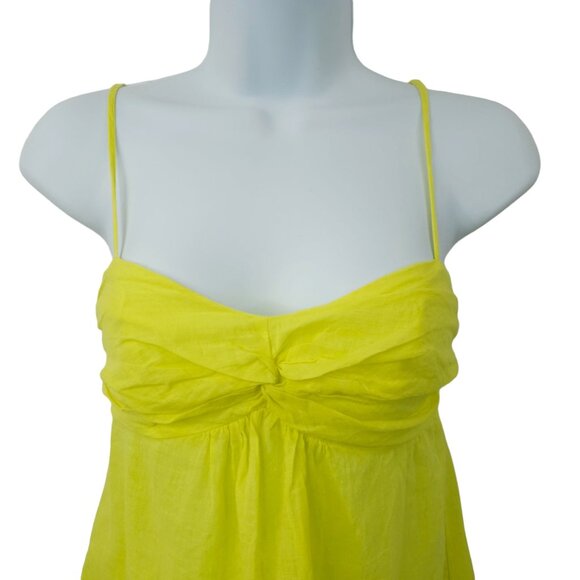 Hello2You Yellow Cotton Tank Top Womens Size XS Spaghetti Straps Strappy NEW - Picture 9 of 12